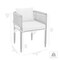 Armen Living Felicia Outdoor Patio Dining Chair in Aluminum with Gray Rope and Cushions, PK2 840254333147 - alternate 2